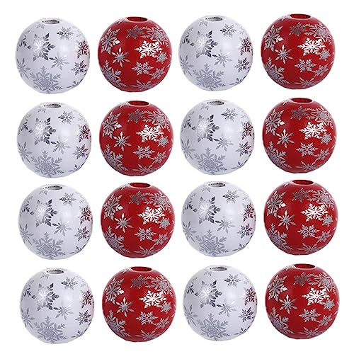 iplusmile 100 Stück Teiliges Weihnachts Holzperlen mit Schneeflockenmotiv Praktische DIY Schmuck Zubehör Handgefertigte Armband und Deko Perlen in Zwei Farben für Festliche Bastelprojekte iplusmile 100 Stück Teiliges Weihnachts Holzperlen mit Schneeflockenmotiv Praktische DIY Schmuck Zubehör Handgefertigte Armband und Deko Perlen in Zwei Farben für Festliche Bastelprojekte von iplusmile