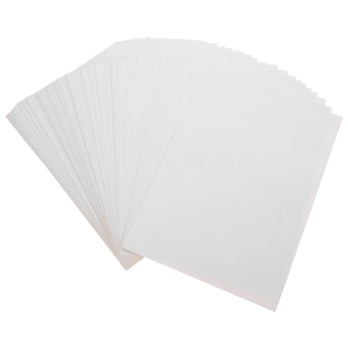 iplusmile 100Blätter Druckbares Aufkleberpapier Selbstklebend Vinylfolie Kompatibel Tintenstrahldruckern für Organisation von iplusmile