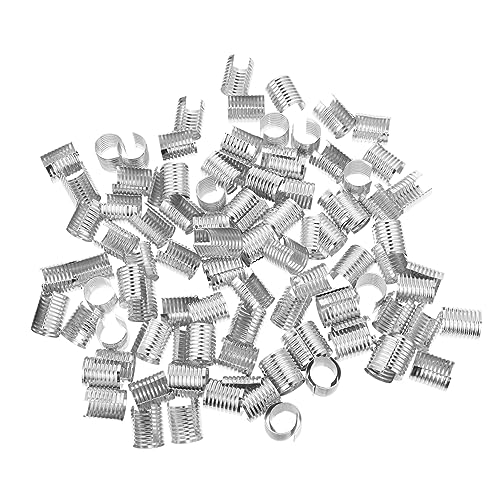 iplusmile 100Stücke Leder Seil Clips Zylindrische Befestigungsclips für Schmuck DIY Metallleder Seilclip für Quasten Schlüsselanhänger Armbänder Langlebig und Einfach von iplusmile