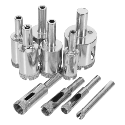 iplusmile 10Er Set Betonbohrer Metallbohrer für Beton Porzellanbohrer Bohrer zum Schneiden von Glas Bohrer für Glas Porzellanfliesenbohrer Bohrer für Keramik legierter Stahl Silver von iplusmile