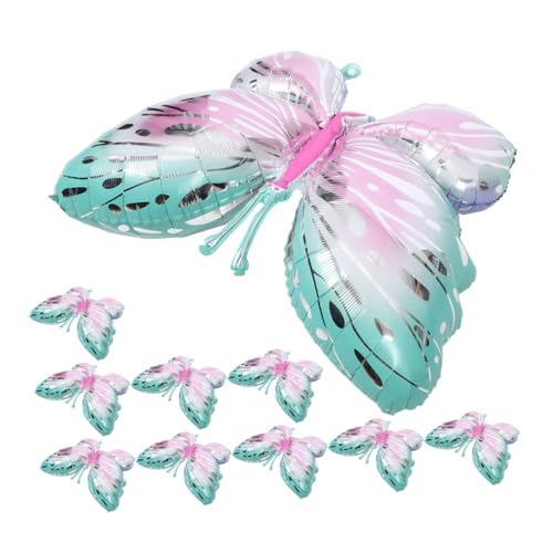 iplusmile 10Stücke Aluminium Folienballons Schmetterling für Geburtstagsfeiern und Partydekoration Eleganter Party Layout Hochwertige Fotorequisiten für Indoor und Outdoor Events von iplusmile