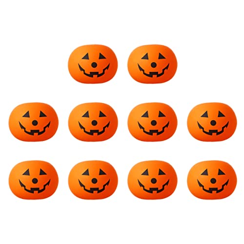 iplusmile 10Stücke Halloween Luftballons mit LED Beleuchtung Kürbisdesign für Partys Halloween Dekoration Spukhaus und Mehr Leuchtende Latexballons für Erwachsene von iplusmile