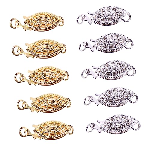 iplusmile 10Stücke Halskettenverschluss DIY Slide Verschlüsse für Armbänder und Hochwertige Glänzend und Langlebig Perfektes Schmuckzubehör von iplusmile