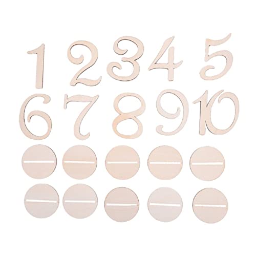 iplusmile 10Stücke Hölzerne Tischnummern Für Hochzeiten Mit Halter Für Tischdekoration Für Veranstaltungen Personalisierbar von iplusmile