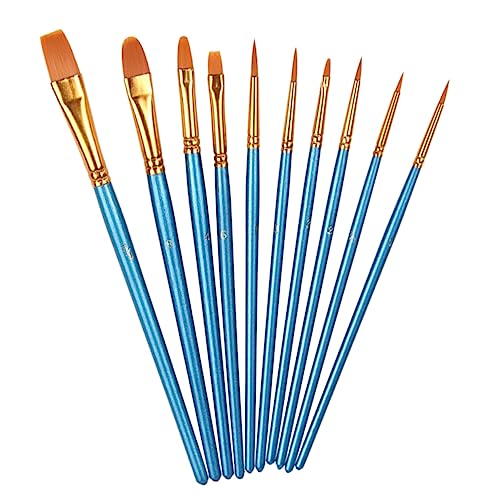 iplusmile 10Stücke Teiliges Aquarell Pinsel Set Blau Hochwertige Ölpinsel für Künstler Anfänger und Leicht zu Reinigen mit Warmem Wasser für Malerei Zeichnung und Bastelprojekte iplusmile 10Stücke Teiliges Aquarell Pinsel Set Blau Hochwertige Ölpinsel für Künstler Anfänger und Leicht zu Reinigen mit Warmem Wasser für Malerei Zeichnung und Bastelprojekte von iplusmile