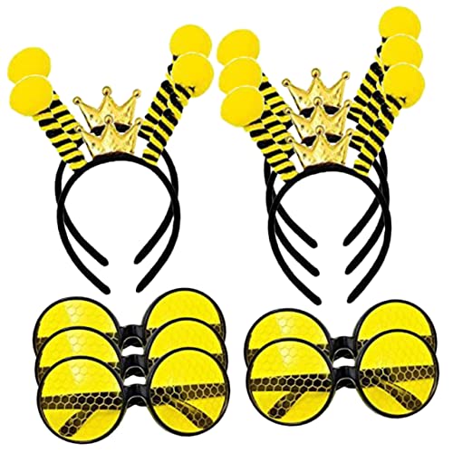iplusmile 10Stücke Teiliges Bienen Brillen und Stirnband für Halloween und Weihnachtsfeiern Lustige Bienen Cosplay Requisiten Bienenpartyzubehör für Karneval und Kostümpartys von iplusmile
