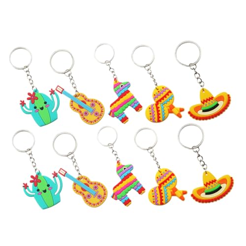 iplusmile 10pcs Mexikanische Schlüsselanhänger Bag Accessoires Cartoon Keychain Rucksack Schlüsselanhänger Bag Anhänger Dekorationen Bag Schlüsselbund Anhänger von iplusmile