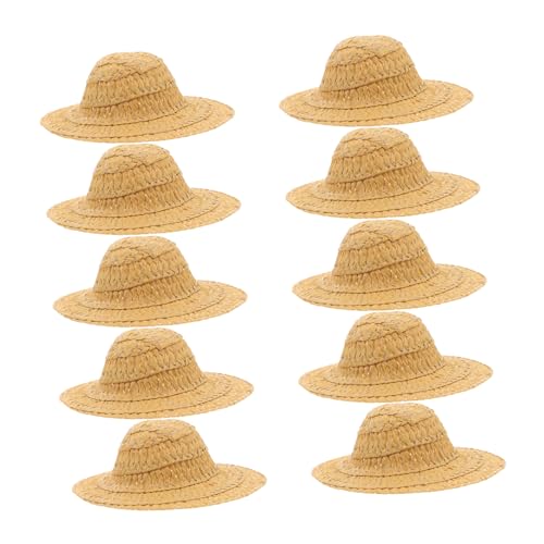 iplusmile 12 Stück Teiliges Mini Papier Hüte Handgeflochtene Bastelaccessoires DIY Puppen Dekorationen Langlebig Kreativ von iplusmile