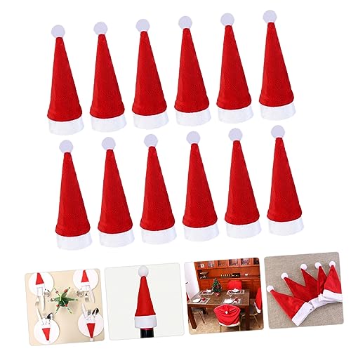 iplusmile 12 Stück Teiliges Mini Weihnachtsmützen aus Kleine Santa Cutlery Holder und Flaschenüberzüge Lustige Xmas Party Deko für Erwachsene Candy Cover und Tischdekoration iplusmile 12 Stück Teiliges Mini Weihnachtsmützen aus Kleine Santa Cutlery Holder und Flaschenüberzüge Lustige Xmas Party Deko für Erwachsene Candy Cover und Tischdekoration von iplusmile