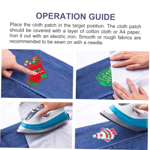 iplusmile 12 Stück Teiliges Weihnachts Aufnäher zum Aufnähen Bestickte Applikationen mit Niedlichen Motiven Robuste Stoffflicken für Kleidung Taschen Hüte für DIY Bekleidung und Accessoires von iplusmile