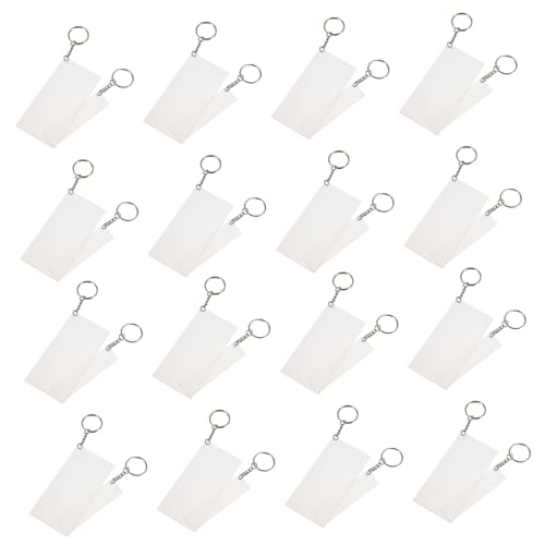 iplusmile 120Stücke DIY Acryl Schlüsselanhänger Set Leere Schlüsselanhänger Acryl für Bastelprojekte zum Dekorieren und Beschriften von Schlüsseln Geschenken von iplusmile