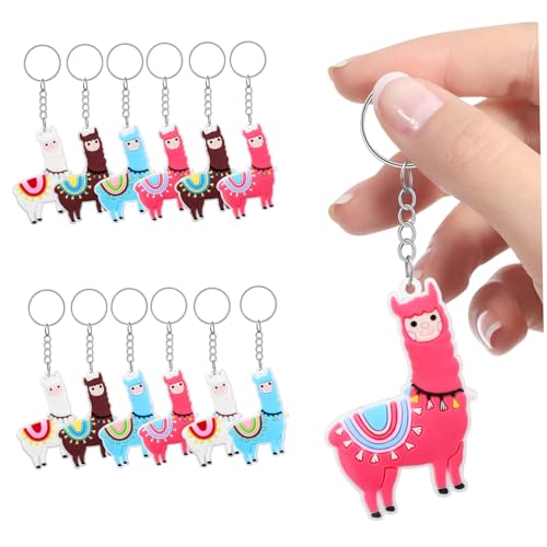 iplusmile 12Stücke Kawaii Alpaka Schlüsselanhänger Niedliche Tier Schlüsselanhänger Und Für Partys Und Geburtstage Für Taschen von iplusmile