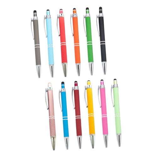 iplusmile 12Stücke Metall Kugelschreiber mit Stylus Spitze Einziehbare Stifte für Notizen Büro und Studenten Blauer Tintenfluss Ergonomischer Griff Touchscreen Kompatibel iplusmile 12Stücke Metall Kugelschreiber mit Stylus Spitze Einziehbare Stifte für Notizen Büro und Studenten Blauer Tintenfluss Ergonomischer Griff Touchscreen Kompatibel von iplusmile