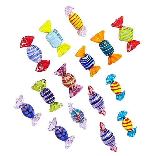 iplusmile 15 Stück Glasfarbene Bonbons Party Süßigkeitenverzierung Süßigkeiten Aus Glas Für Hochzeitsfeiern Glas Süßigkeiten Süßigkeiten-ornamente Weihnachtsbonbons Aus Glas Hochzeitsdekor von iplusmile