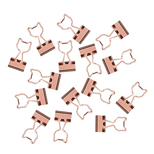 iplusmile 15 Stück Teiliges Büroklammern Metallklammern in Roségold Praktische Aktenklammern für Dokumente Vielseitige Papierklammern zum Ordnen von Unterlagen Belegen und Kabeln im Büro von iplusmile