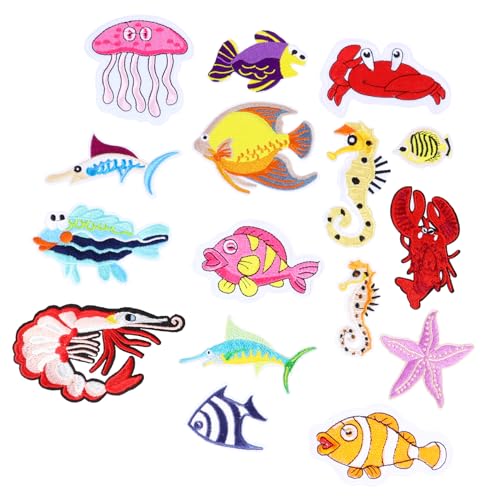 iplusmile 16 Stück Stickstoff Patch Mädchen Applikationen Flicken für Kleidung Party bestickt Motive Nähen Flicken für Jacken Aufnäher gestickt Flecken lustige Patches Kleidungsflicken von iplusmile