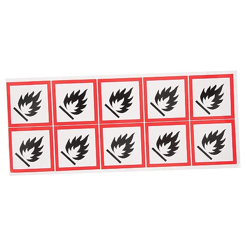iplusmile 1Blatt Selbstklebendes Schild für Brennbare Flüssigkeiten Warnaufkleber Langlebig und Installieren Auffälliges Design Grafiken von iplusmile