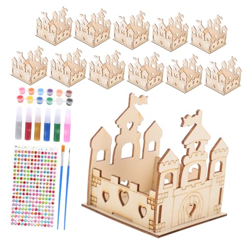 iplusmile 1Satz DIY Holzspielzeug Unvollendetes Schloss Bastelset für Zeltspielzeug und Zusammenbauen für Bastelaktivitäten Mädchenpartys und iplusmile 1Satz DIY Holzspielzeug Unvollendetes Schloss Bastelset für Zeltspielzeug und Zusammenbauen für Bastelaktivitäten Mädchenpartys und von iplusmile