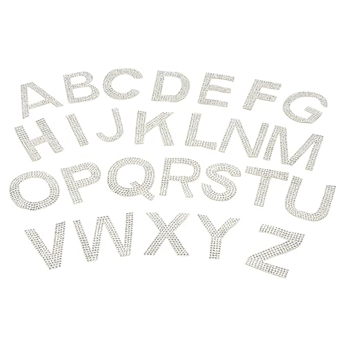 iplusmile 1Satz Kleber Bügelpatches Alphabet Applikationen Strass Aufnäher zum Aufbügeln für DIY Kleidung Taschen Hüte Stoffzubehör für Reparaturen von iplusmile