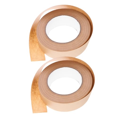 iplusmile 2 Rollen Aquarell Malband Aufhängeband Selbstklebend Wasserdicht Für Bilder Haushaltsverpackungsband Wasseraktiviertes Klebeband Zum Malen Montageband Hellbraunes Papier von iplusmile