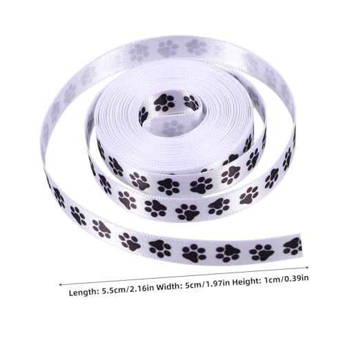 iplusmile 2 Rollen Geschenkband mit Pfotenmuster Breit pro Langlebiges Polyester Geschenkband für Bastelarbeiten für Geburtstagsgeschenke und DIY Projekte von iplusmile