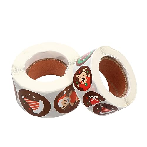 iplusmile 2 Rollen Weihnachtsaufkleber Selbstklebende Xmas Etiketten mit Weihnachtsdekor für Geschenkverpackung und Party Langlebig und Stilvoll iplusmile 2 Rollen Weihnachtsaufkleber Selbstklebende Xmas Etiketten mit Weihnachtsdekor für Geschenkverpackung und Party Langlebig und Stilvoll von iplusmile