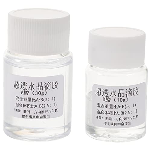 iplusmile 2 Sätze Wasserdichtes Epoxidharzkleber ab 2-teiliges Epoxid Schmuck Bausätze Harz Epoxid zweiteiliges Epoxidharz 2-teiliger Epoxid-Holzspachtel Epoxidklebstoff Transparent von iplusmile
