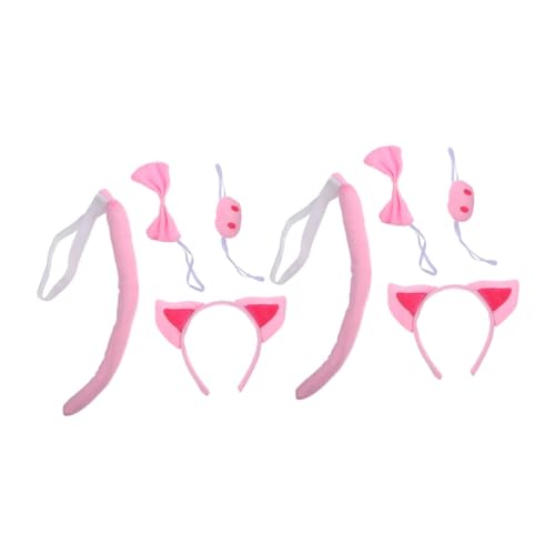 iplusmile 2 Sets Schweinekostüm-zubehör: Schweineohren, Stirnband, Nase, Fliege – Tier-verkleidungsset Für Mädchen – Für Halloween-geburtstagspartys, Cosplay iplusmile 2 Sets Schweinekostüm-zubehör: Schweineohren, Stirnband, Nase, Fliege – Tier-verkleidungsset Für Mädchen – Für Halloween-geburtstagspartys, Cosplay von iplusmile
