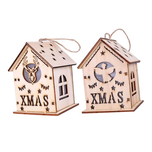 iplusmile 2 Stück Dekorative Holzhaus Anhänger Weihnachtsdeko Leuchtend Langlebig Innen Außen für Festliche Wohnkultur und Stimmungsvolle Nachtbeleuchtung iplusmile 2 Stück Dekorative Holzhaus Anhänger Weihnachtsdeko Leuchtend Langlebig Innen Außen für Festliche Wohnkultur und Stimmungsvolle Nachtbeleuchtung von iplusmile