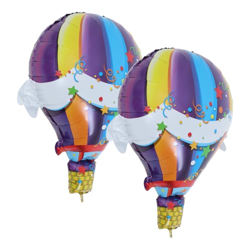 iplusmile 2 Stück Heißluftballons „Happy Birthday“ Folienballons „Happy Birthday“ Partydekorationen Reiseparty Ballons Heißluftfolienballons „Happy Birthday“ Dekorationen Aus von iplusmile