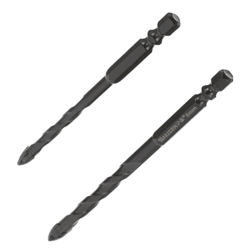 iplusmile 2 Stück Kreuzbohrer Hartmetallbohrer Ziegelbohrer Kreuzbohrer Mauerwerksbohrer Fliesenbohrer Betonbohrer Bohrer Für Holz Fliesenbohrer Fliesenbohrer Legierung von iplusmile