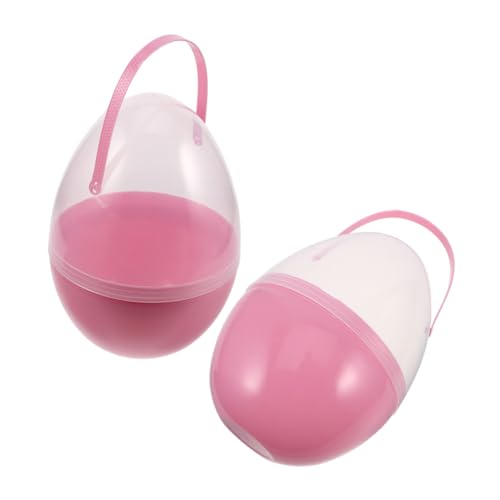 iplusmile 2 Stück Ostereier Eierkugel Ornament Eier Aus Kunststoff Befüllbar Durchsichtige Kunststoffkugeln Osterei Leckerbissen DIY Osterkorb Osterei Ornament Dekorative Eiförmige von iplusmile