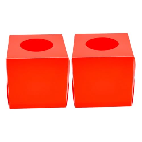 iplusmile 2 Stück Rote Robuste Kunststoff Losboxen Multifunktional als Spenden und Wahlurne Praktische Aufbewahrung für Party Versammlungen Langlebige Leichte Sammelboxen von iplusmile