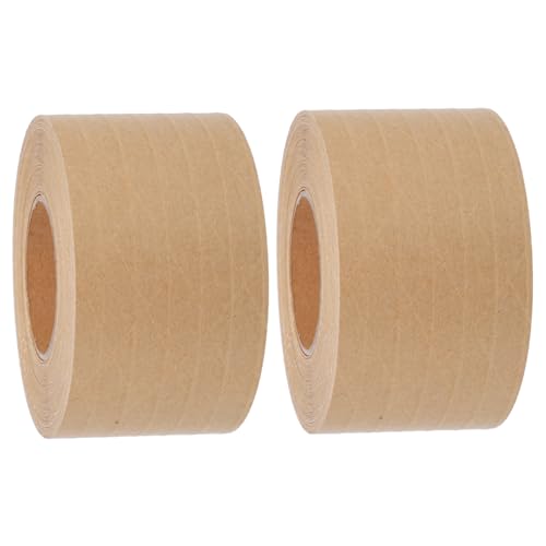 iplusmile 2 Stück Verstärktes Kraftband Klebeband nachfüllt gummiertes Papier farbiges Packband Gummiband Aquarellband für Papier Pappband Paketklebeband für den Versand Kraftpapier von iplusmile