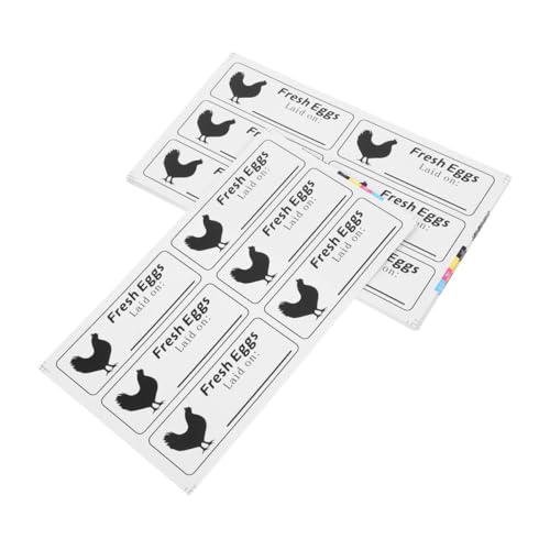 iplusmile 20 Blatt Etikett mit dem Datum des Eierkartons Tag für landwirtschaftliche Nutzung Eierstäbchen Lebensmitteletiketten Datumetiketten Food Date Labels Kartonetiketten Aufkleber von iplusmile