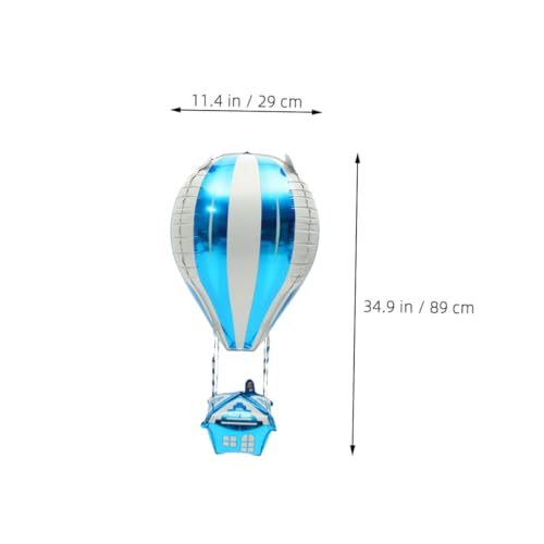 iplusmile 20 Stück Teiliges Heißluftballon Aluminium Folienballons in Blau Farbenfrohe Party Dekoration für Kindergeburtstag Babyparty Hochzeit und Festliche Anlässe von iplusmile