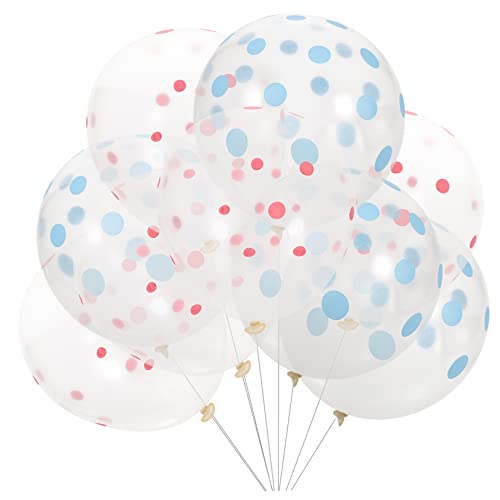 iplusmile 20 Stück Teiliges Transparentes Punkt Luftballon Dickes Latex Farbige Blau Robuste Partydekoration für Geburtstage Hochzeiten und Bridal Shower Vielseitig Einsetzbar von iplusmile