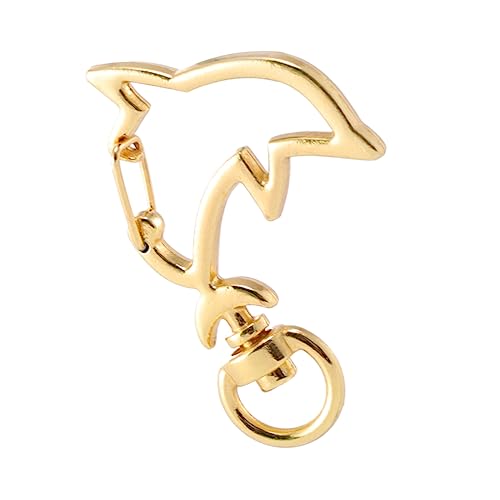 iplusmile 20Stücke Delfinförmige Legierungsverschlüsse für Schmuckherstellung Goldene Schlüsselanhänger für DIY Armbänder und Mehr Öffnungsringe von iplusmile