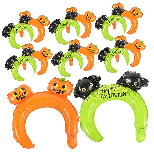 iplusmile 20Stücke Halloween Ballon Stirnbänder Aufblasbare Cartoon Haarreifen Bar Ballonzubehör für Halloween Events Partygeschenke und Dekorationen für Mottopartys von iplusmile