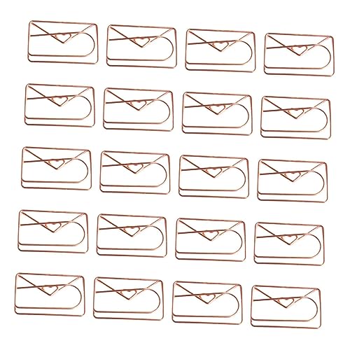 iplusmile 20Stücke Kleine Papierclips Herzform Büroklammern für Notizen Dokumente und Kreative Projekte Teiliges Roségold für Stilvolle Organisation von iplusmile
