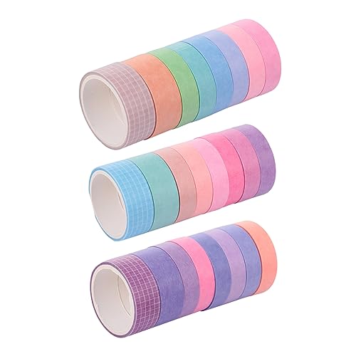 iplusmile 24Rollen Washi Tape Set DIY Dekorative Klebebänder Japanischem für Scrapbooking Journals und Bastelprojekte Enthält Farben von iplusmile