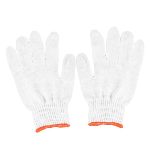 iplusmile 24paare Rutschfeste Handschuhe Nylonhandschuhe Anti-rutsch-handschuhe Arbeitsschutzhandschuhe Handschuh Aus Baumwollgarn Weiß von iplusmile