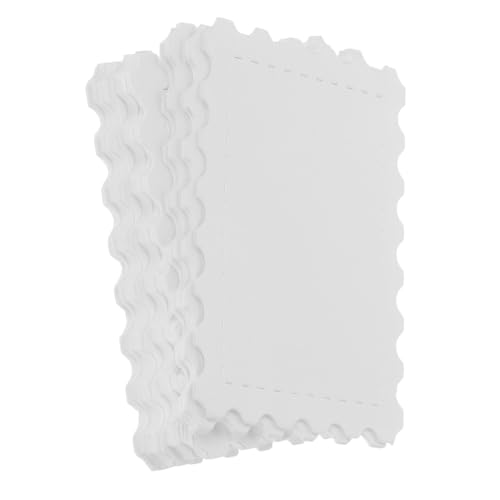 iplusmile 25 Stück Teiliges Weiße Aquarell Wasserfarben Postkarten Blanko zum Basteln Mailable Art Paper Cards mit Postmark Stamp Design für Scrapbooking Kreative Grußkarten von iplusmile