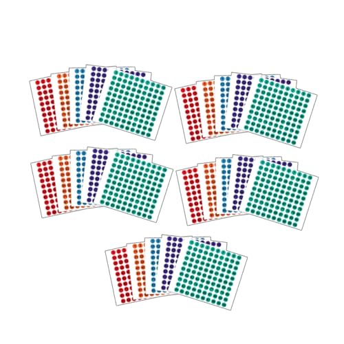 iplusmile 2500Stücke Selbstklebende Nummernaufkleber Farbige Kreise die Organisation von Klassenzimmern Verpackungen und DIY Bastelprojekten von iplusmile