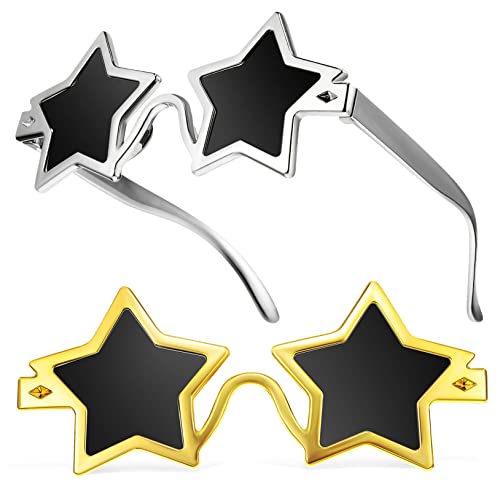iplusmile 2Paare Sonnenbrillen für Partys Sternförmige Brillen für Fotorequisiten und Robust für Familienfeiern und Besondere Anlässe Goldene und Silberne iplusmile 2Paare Sonnenbrillen für Partys Sternförmige Brillen für Fotorequisiten und Robust für Familienfeiern und Besondere Anlässe Goldene und Silberne von iplusmile