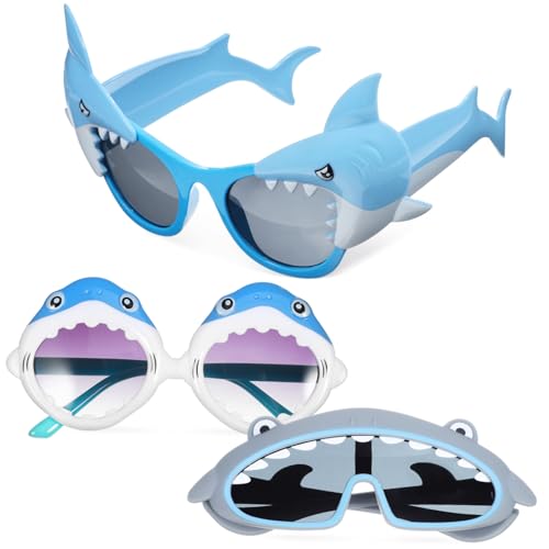 iplusmile 3 Paar Kleine Shark Partybrillen Lustige Sonnenbrillen für Leichte Strapazierfähige Fotobox Requisiten mit Haifisch Design als Kostümzubehör und Sommer Accessoire iplusmile 3 Paar Kleine Shark Partybrillen Lustige Sonnenbrillen für Leichte Strapazierfähige Fotobox Requisiten mit Haifisch Design als Kostümzubehör und Sommer Accessoire von iplusmile