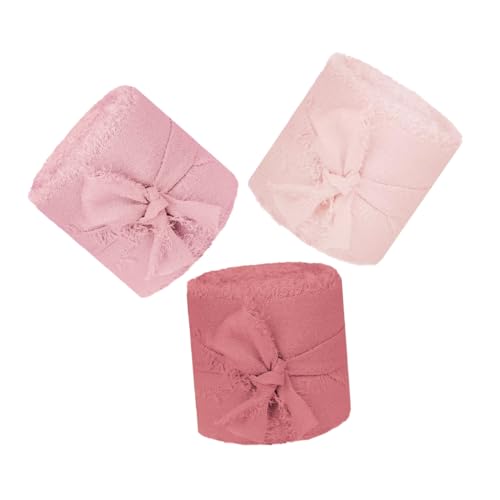 iplusmile 3 Rollen Breites Chiffonband mit Ausgefransten Rändern pro Rosarotes Dekoband für DIY Bastelarbeiten Hochzeitsdekoration Brautsträuße und Geschenkverpackungen iplusmile 3 Rollen Breites Chiffonband mit Ausgefransten Rändern pro Rosarotes Dekoband für DIY Bastelarbeiten Hochzeitsdekoration Brautsträuße und Geschenkverpackungen von iplusmile