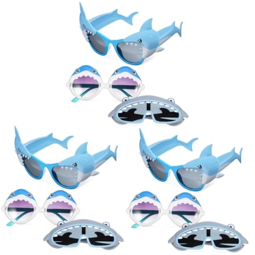 iplusmile 3 Sätze Hai-brille Strand Hai-sonnenbrille Albern Prost Lustig Jungs Spielzeugbrille Für Kleinkinder Party Neuheit Brille Haigläser Verrückt Pvc 3 Paar * 3 von iplusmile