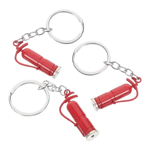 iplusmile 3 Stück Feuerwehr Mann Schlüssel Anhänger Zarte Feuerwehrmann-schlüsselanhänger Hängender Feuerwehrmann-schlüsselanhänger Autoschlüsselhalter Taschenanhänger Zinklegierung Rot von iplusmile