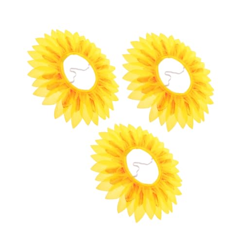 iplusmile 3 Stück Teiliges Sonnenblumen Kostüm Lustige Party Kopfbedeckung Leichtes Cosplay Haarreif Accessoire für Teenager Bunte Blumen Requisiten für Fröhliche Zufällige Zufällige Farbe von iplusmile